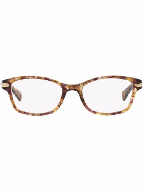 Tag Temple tortoiseshell glasses by COACH