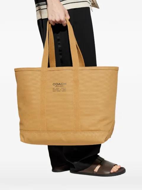 Utility stitched detail tote bag by COACH