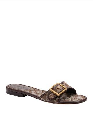 Women's Margot Signature Jacquard Flat Sandals by COACH