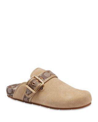 Women's OC Suede Buckled Clogs by COACH Women's OC Suede Buckled Clogs by COACH