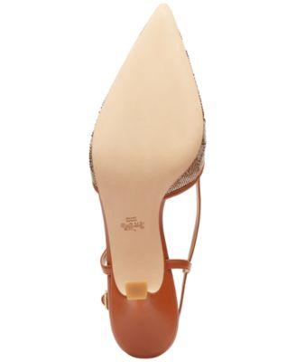 Women's Rosie Crystal Signature Slingback Pumps by COACH Women's Rosie Crystal Signature Slingback Pumps by COACH