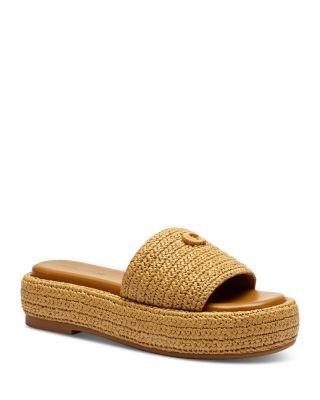 Women's Sculpted C Espadrille Platform Slides by COACH