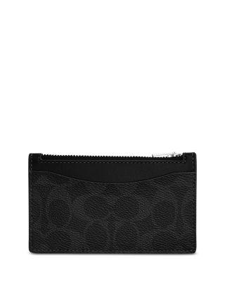 Zip Card Case in Signature Canvas by COACH