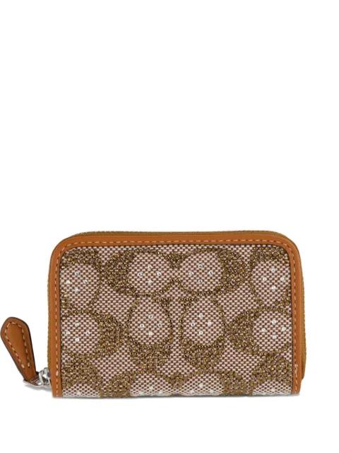 crystal-embellished jacquard cardholder by COACH