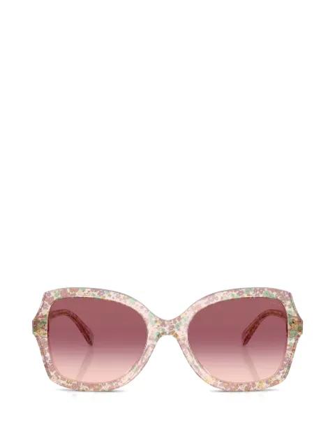 floral-print butterfly-frame sunglasses by COACH