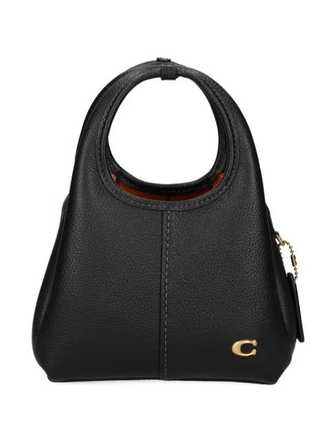 grained leather shoulder bag by COACH