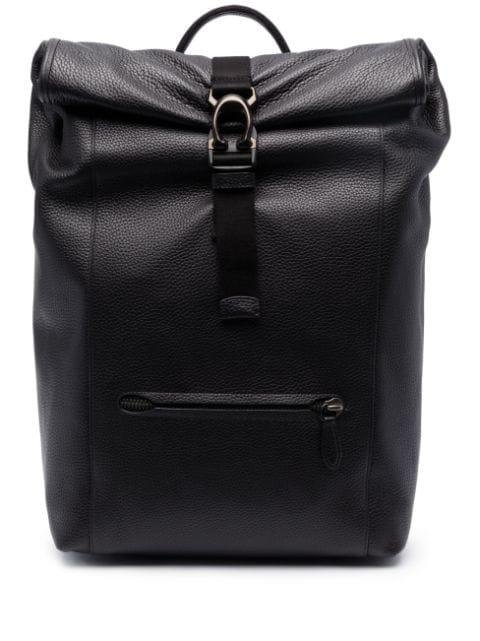 roll-top leather backpack by COACH