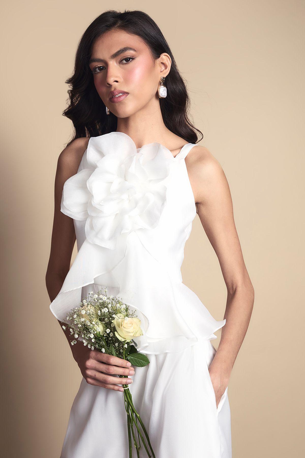 3D Flower Organza Wedding Top by COAST