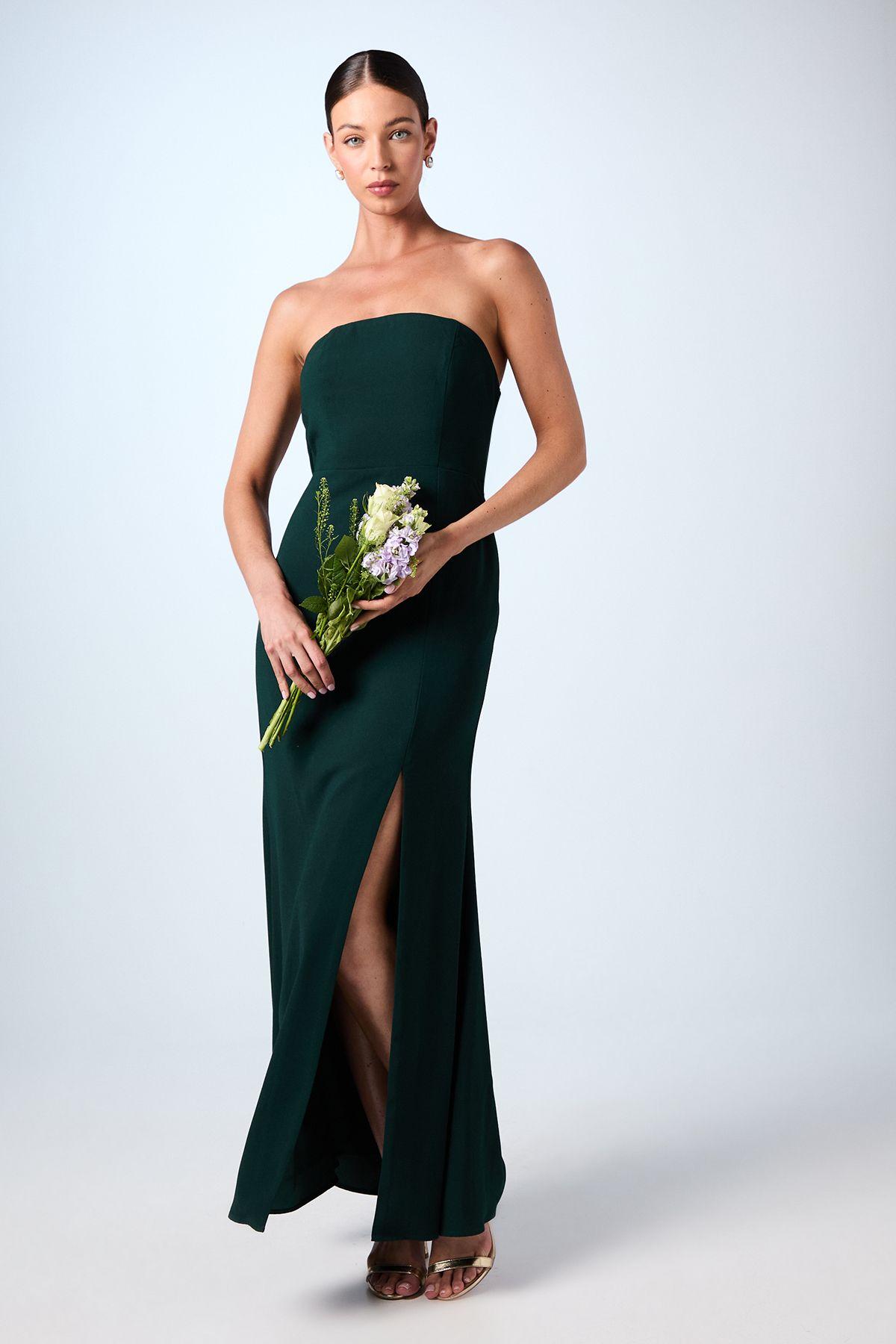 Bandeau Cowl Back Crepe Maxi Bridesmaid Dress by COAST