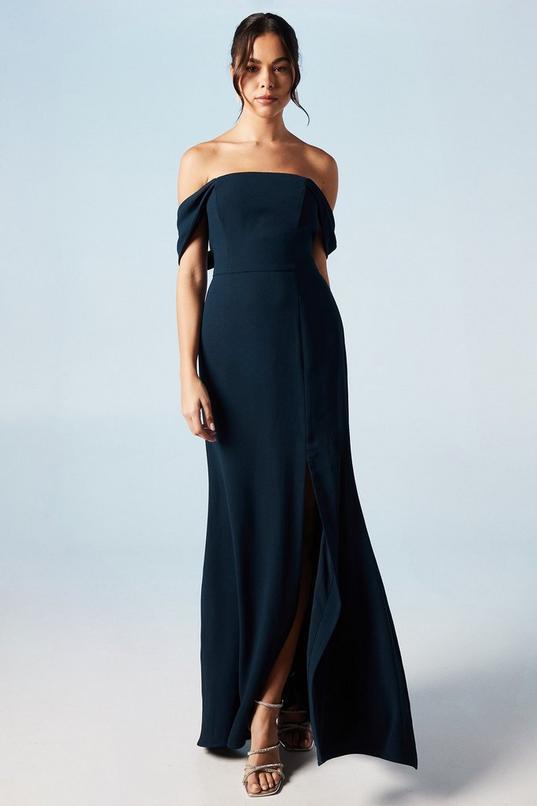 Bardot Crepe Fishtail Bridesmaid Maxi Dress by COAST