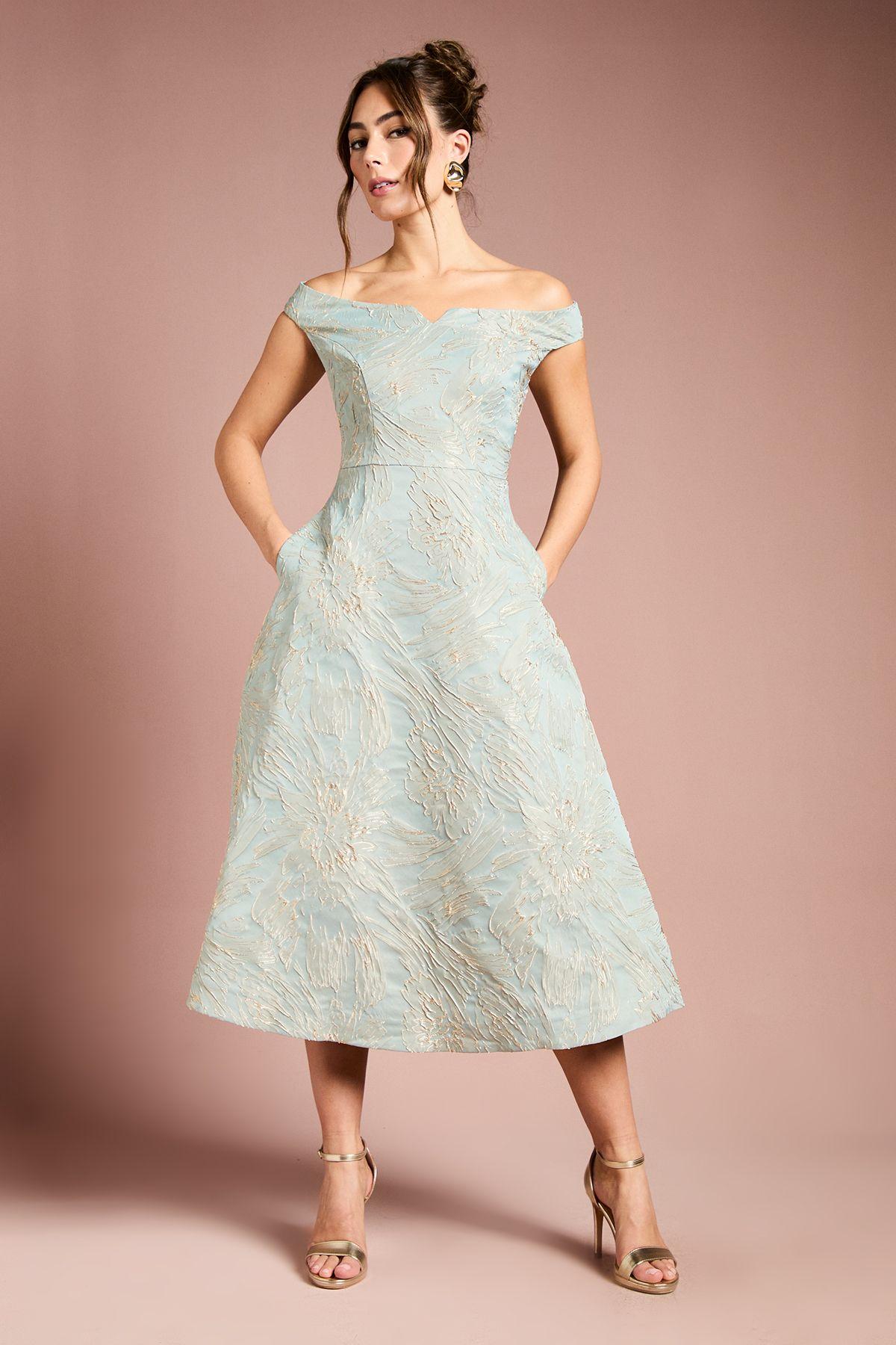 Bardot Floral Jacquard Midi Dress by COAST