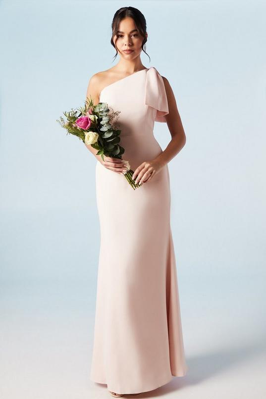 Bow One Shoulder Puddle Bridesmaid Maxi Dress by COAST