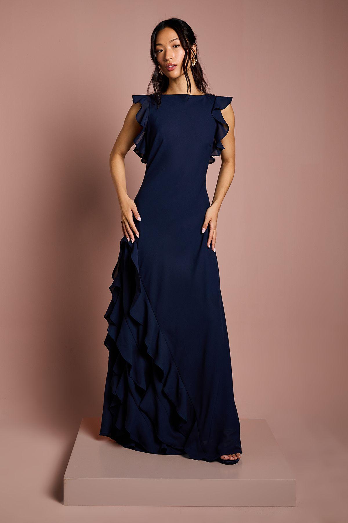 Coast Honoured Ruffle Georgette Maxi Bridesmaid Dress by COAST
