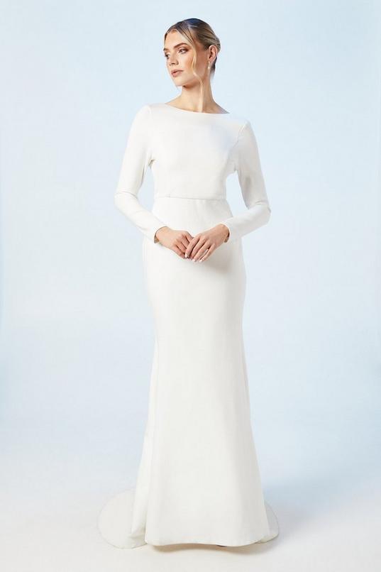 Coast Honoured Slash Neck Puddle Wedding Dress by COAST