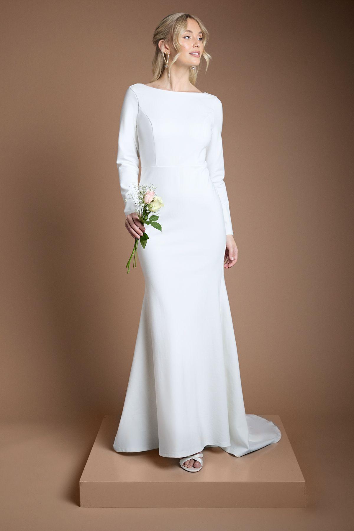 Coast Honoured Slash Neck Puddle Wedding Dress by COAST