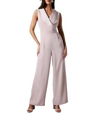 Crepe V-Neck Wrap Wide Leg Jumpsuit by COAST