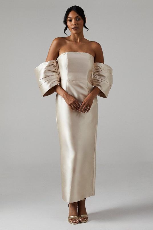 Detachable Shrug Twill Bridesmaid Dress by COAST