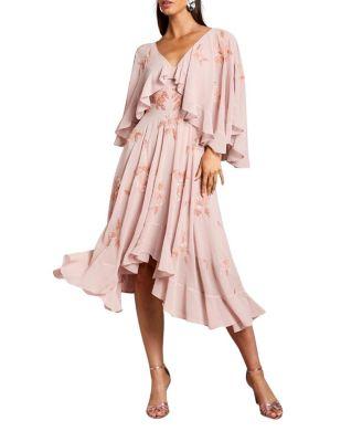 Embellished Frill Cape Midi Dress by COAST