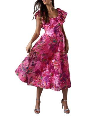 Frill Sleeve Midi Dress by COAST