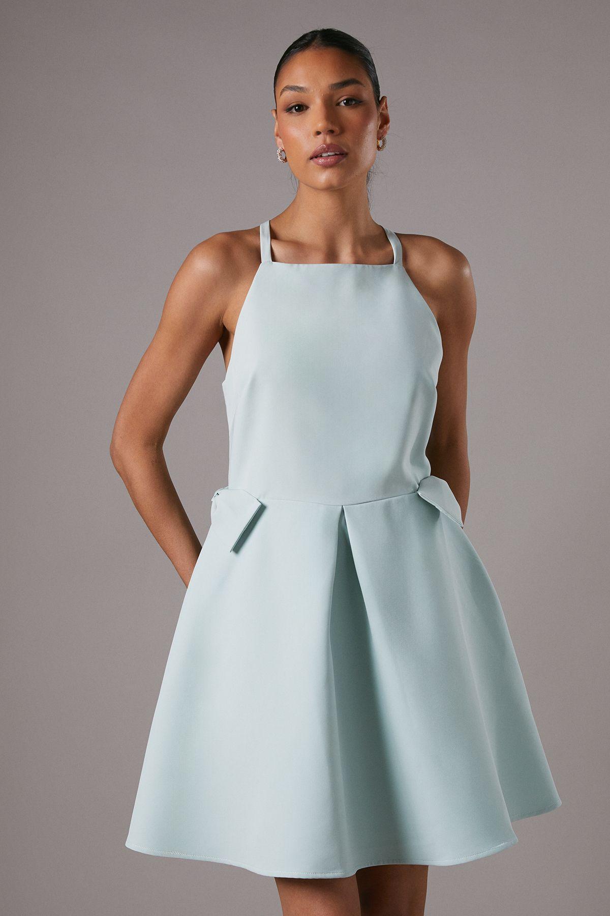 Halter Neck Crepe Mini Dress by COAST