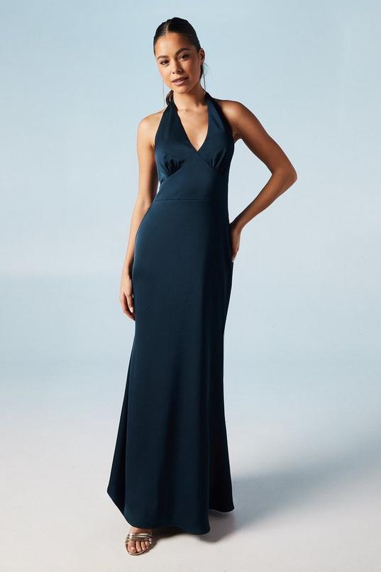 Halterneck Satin Bridesmaid Dress by COAST