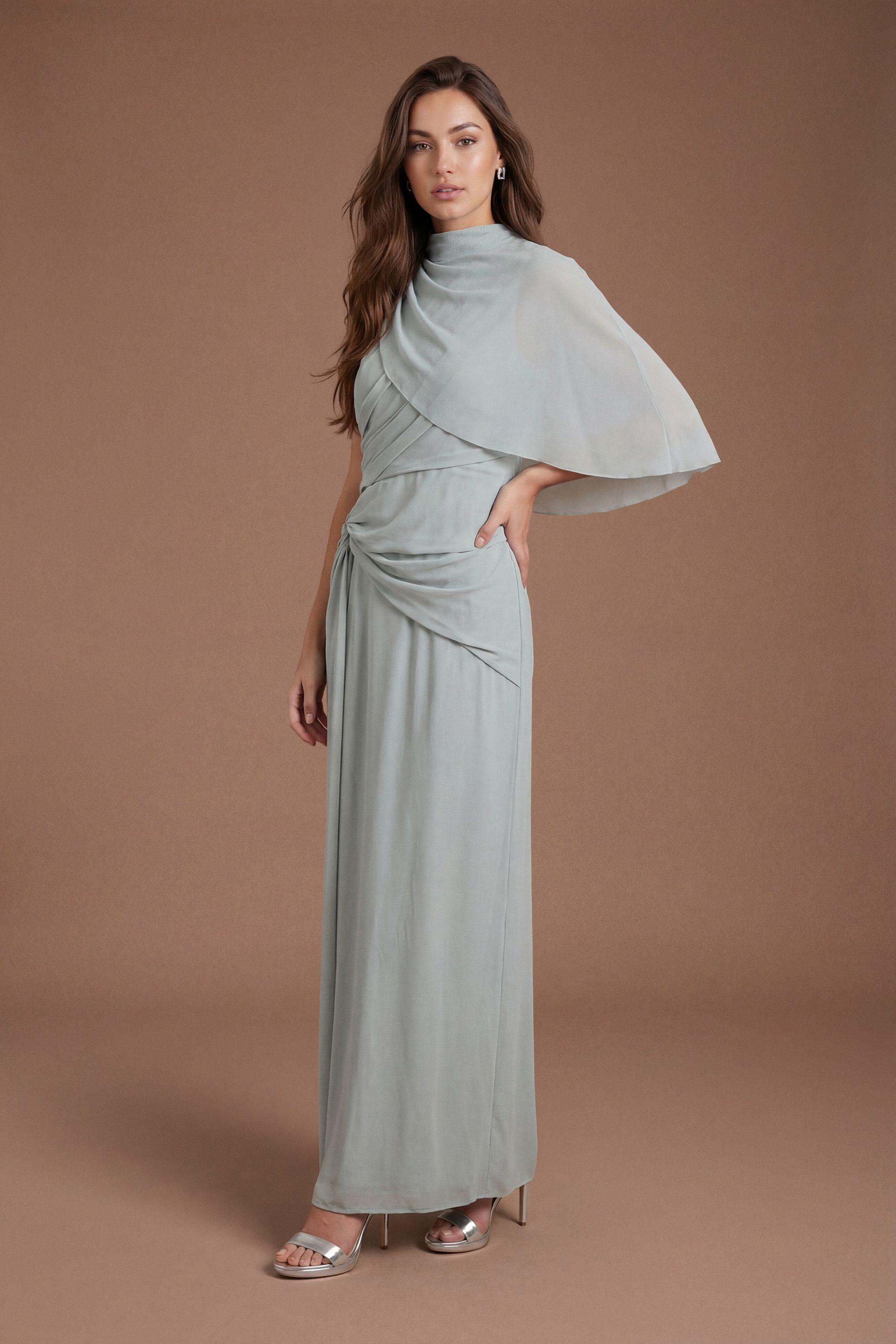 High Neck Drape Contour Collective Bridesmaid Dress by COAST
