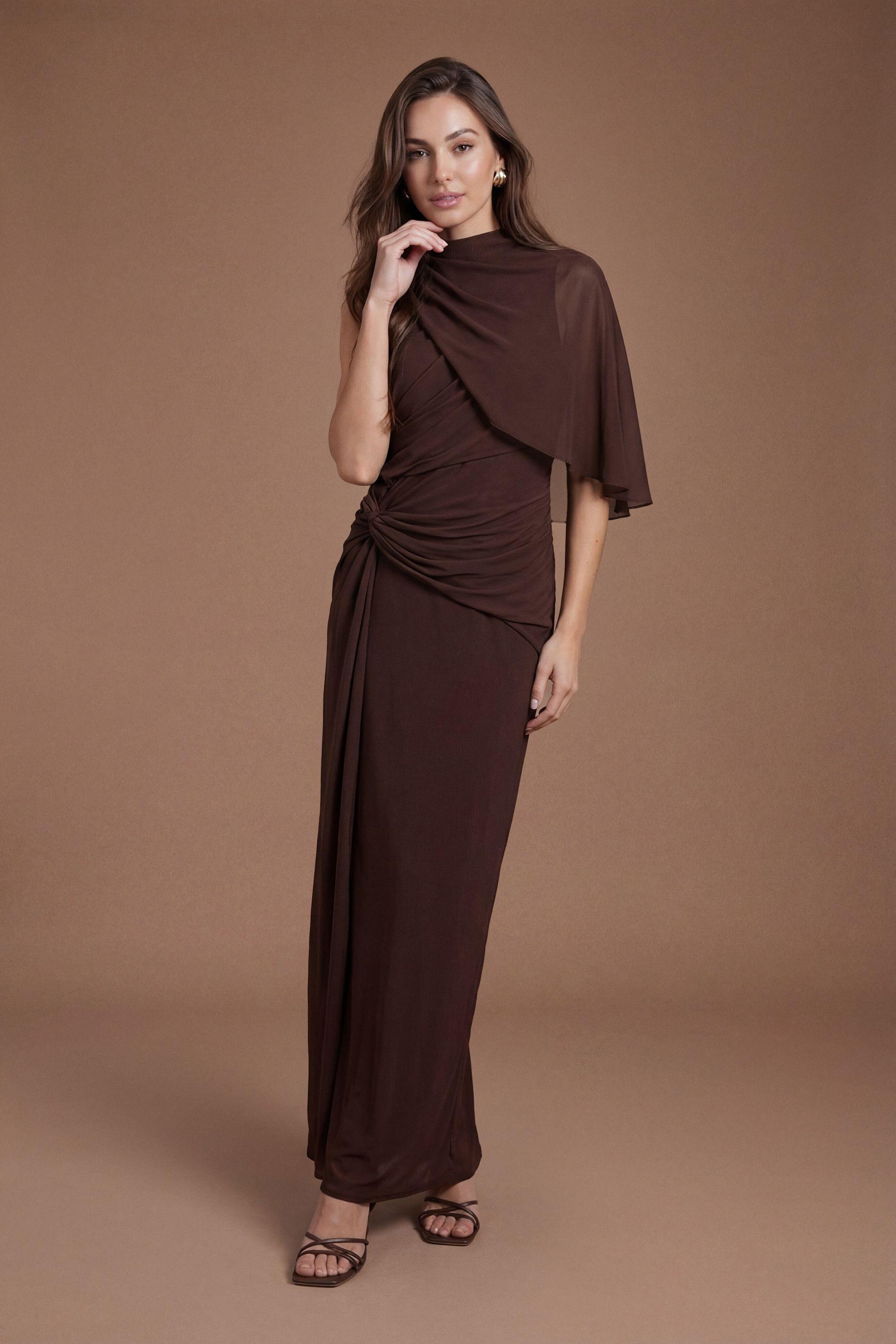 High Neck Drape Contour Collective Bridesmaid Dress by COAST
