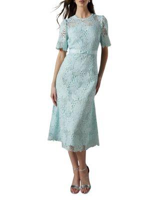 Lace Bow Belt Midi Dress by COAST