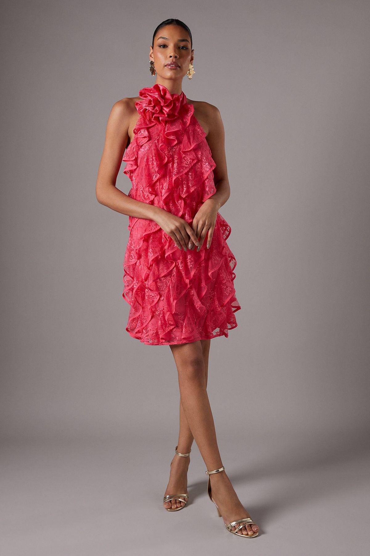 Lace Frill Mini Dress by COAST