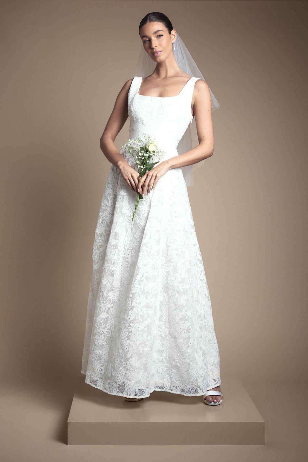 Lace Wrap Detail Wedding Dress by COAST