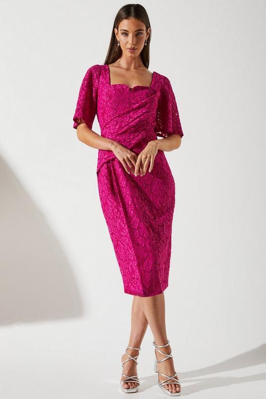 Lace Wrap Wedding Guest Dress by COAST