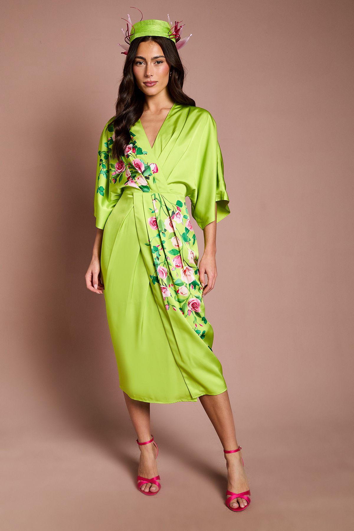 Lisa Tan Printed Kimono Crepe Midi Dress by COAST Lisa Tan Printed Kimono Crepe Midi Dress by COAST