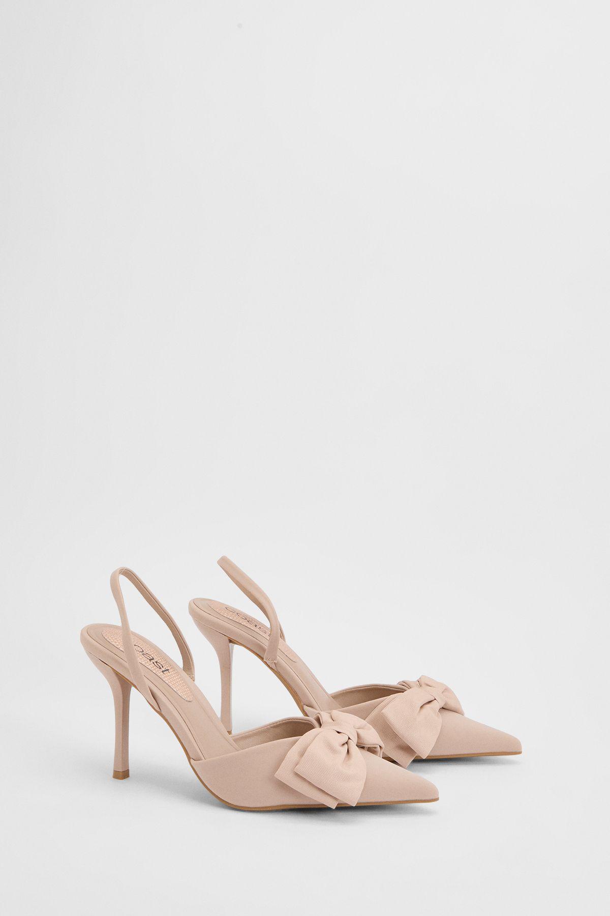 Marianna Bow Detail High Heel Slingback Court Shoes by COAST