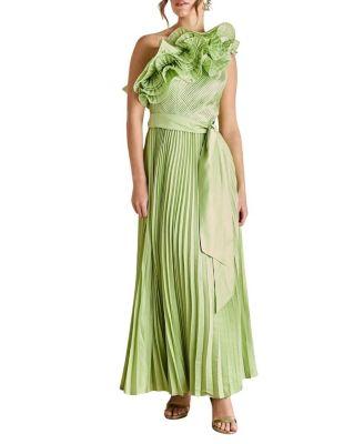 One Shoulder Pleated Skirt Maxi Dress by COAST