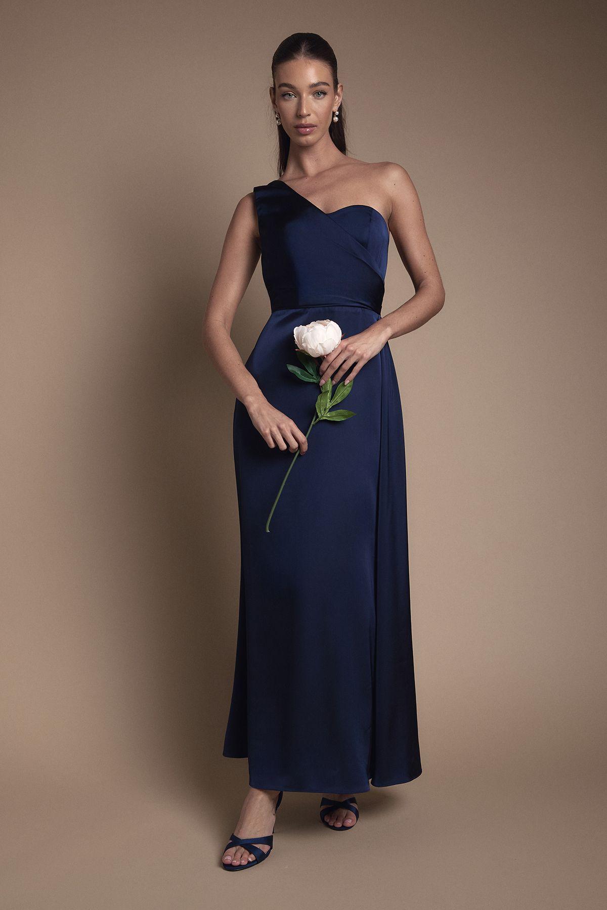 One Shoulder Wrap Bodice Maxi Bridesmaid Dress by COAST