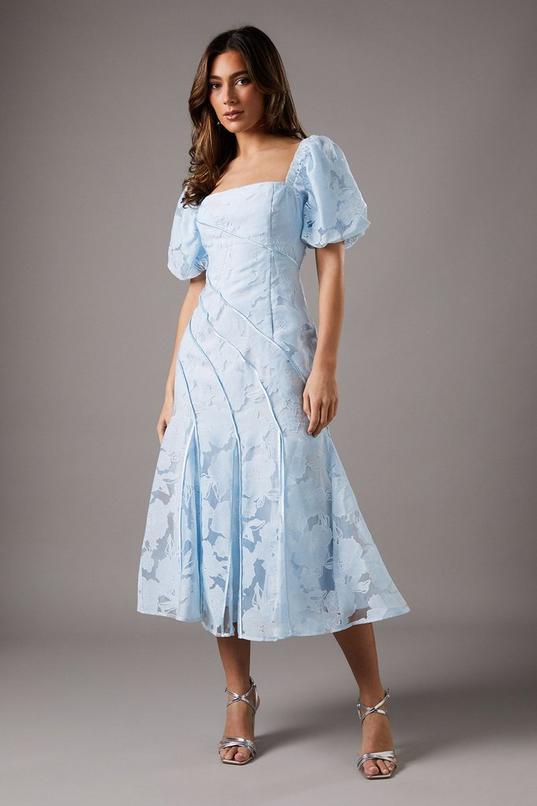 Panelled Jacquard Midi Dress by COAST