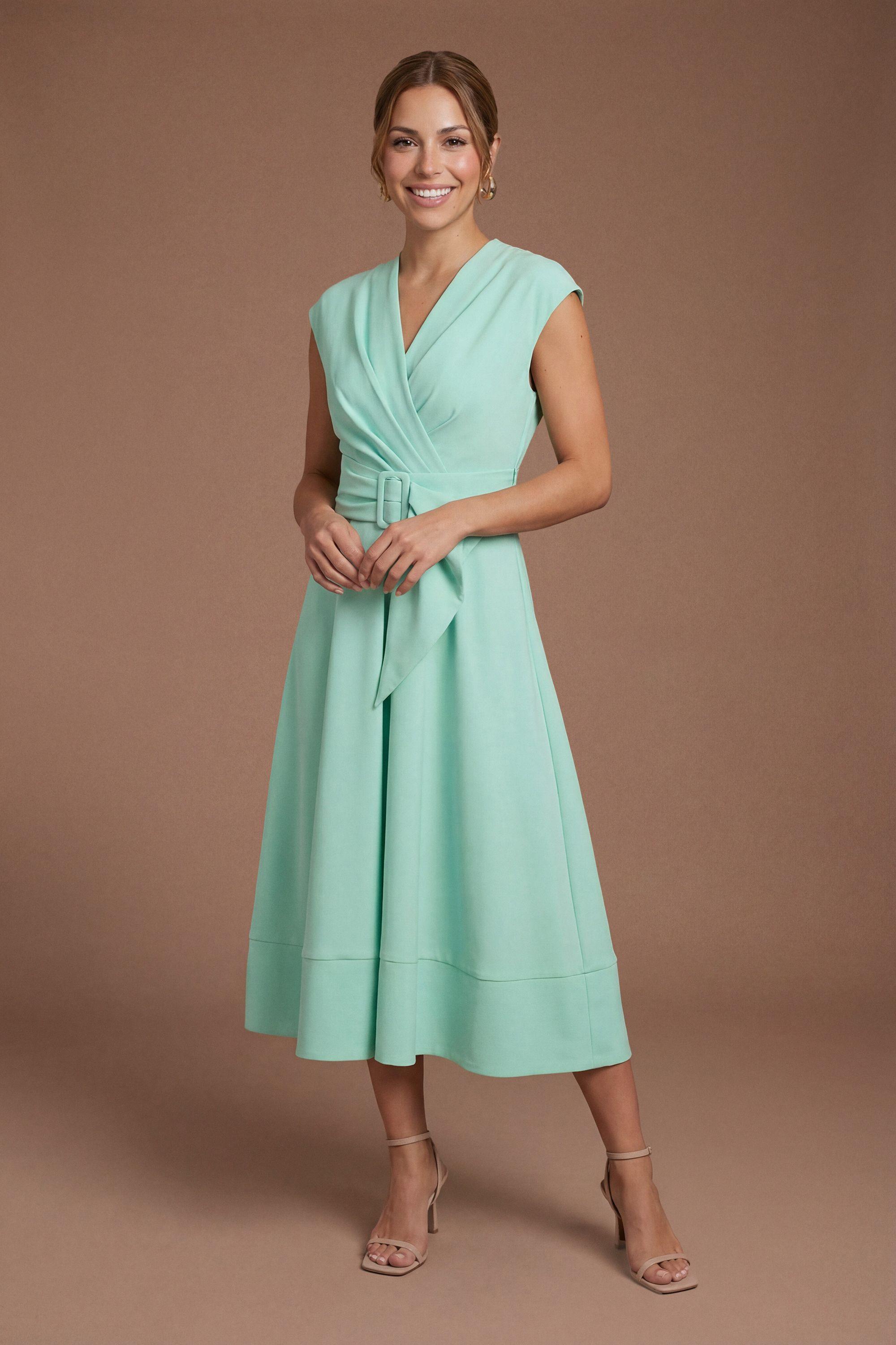 Petite Belted Crepe Dress by COAST