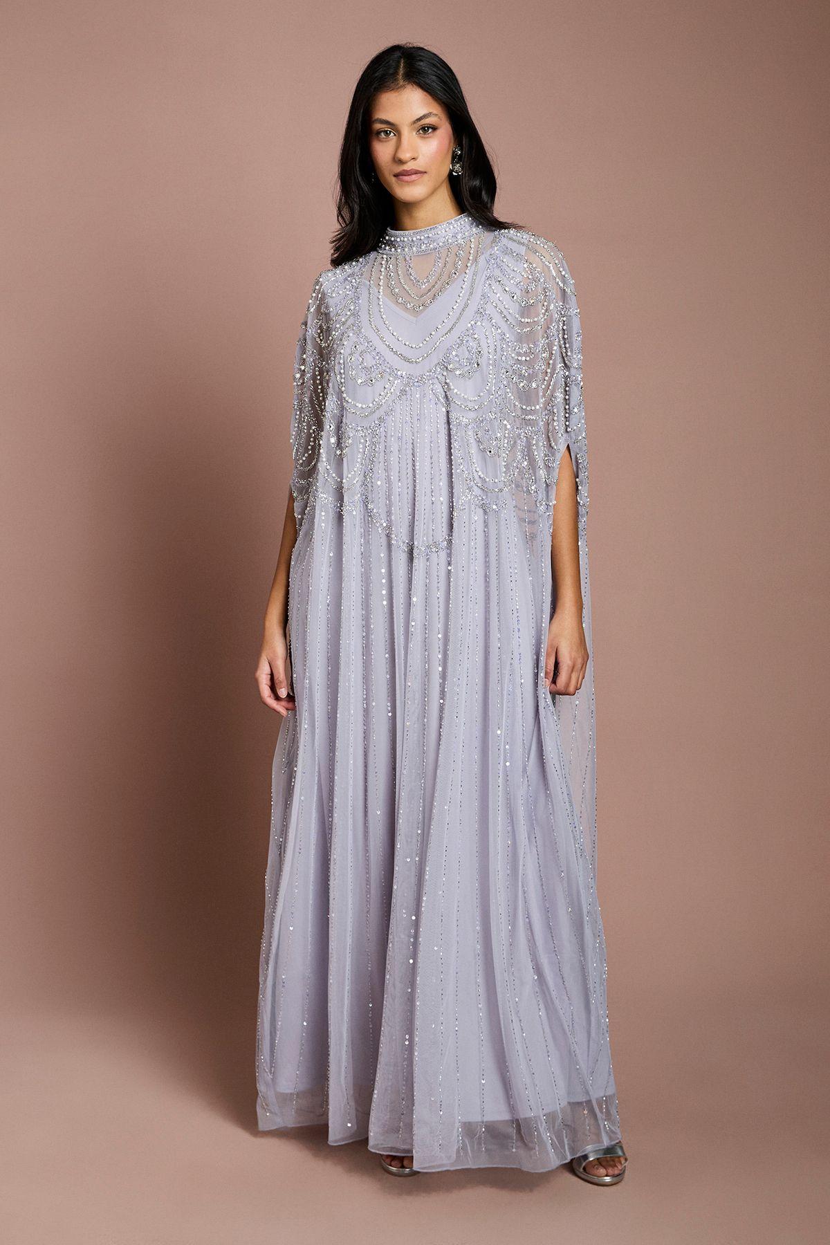 Petite Heavily Embellished Chiffon Maxi Dress by COAST