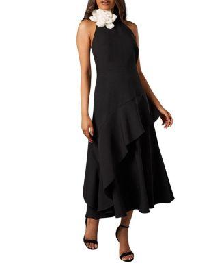 Petite High Neck Corsage Midi Dress by COAST