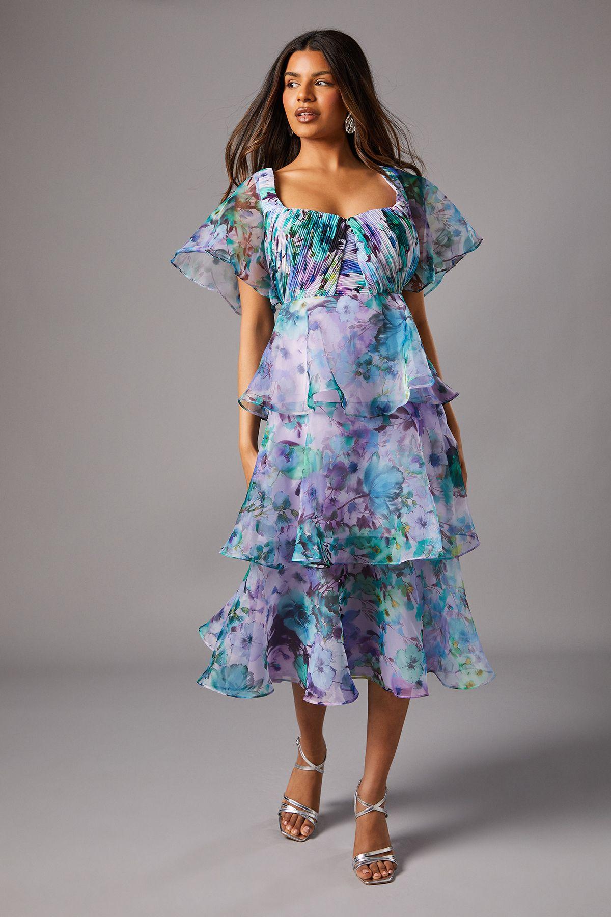 Petite Organza Tiered Dress by COAST