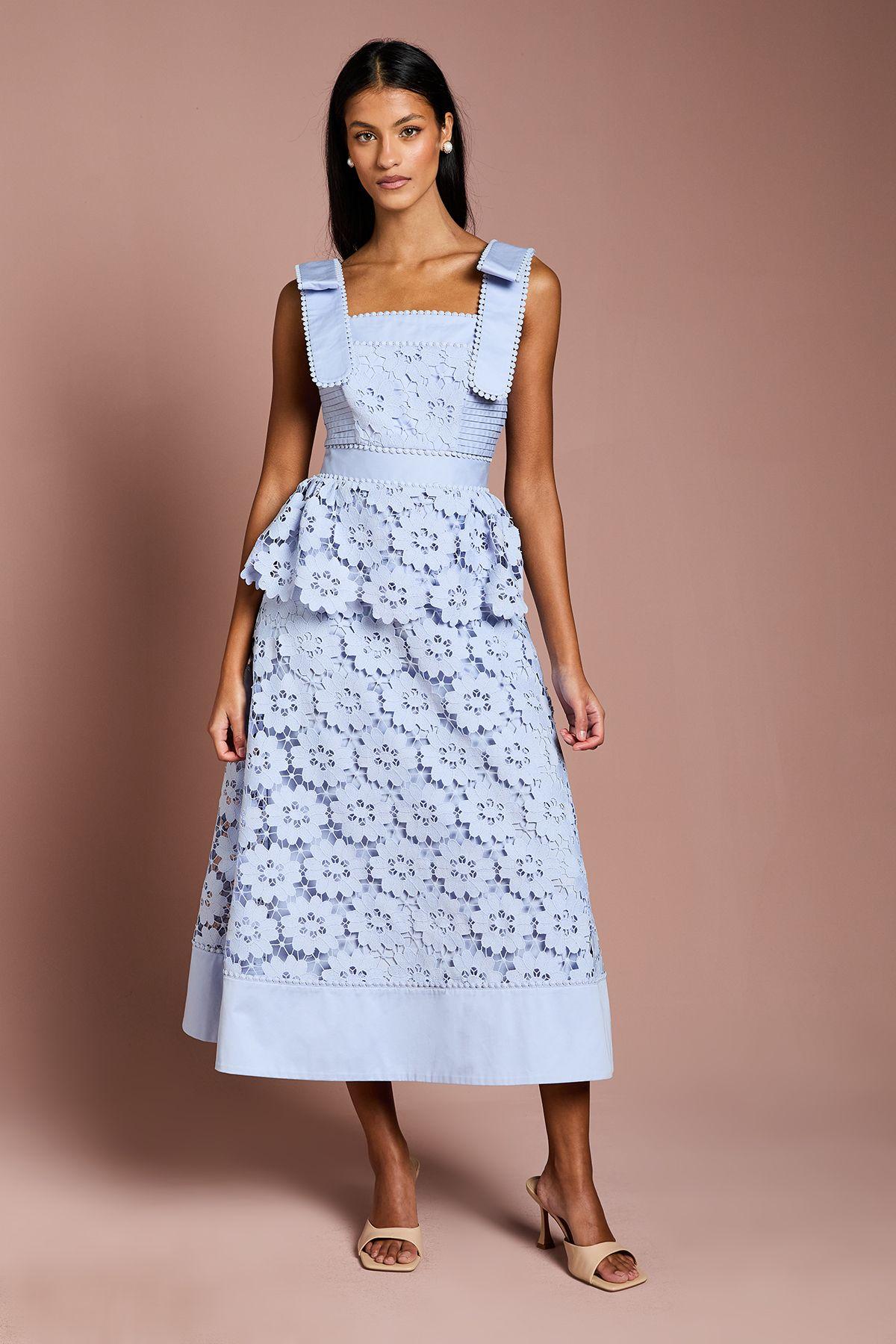 Petite Peplum Lace Midi Dress by COAST