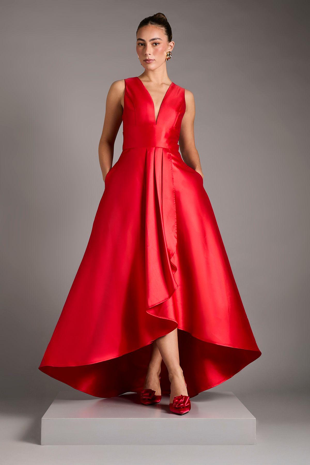 Plunge Waterfall Maxi Dress by COAST