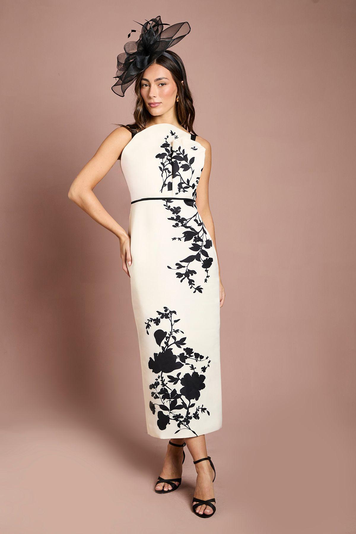 Printed Floral Pencil Midi Dress by COAST
