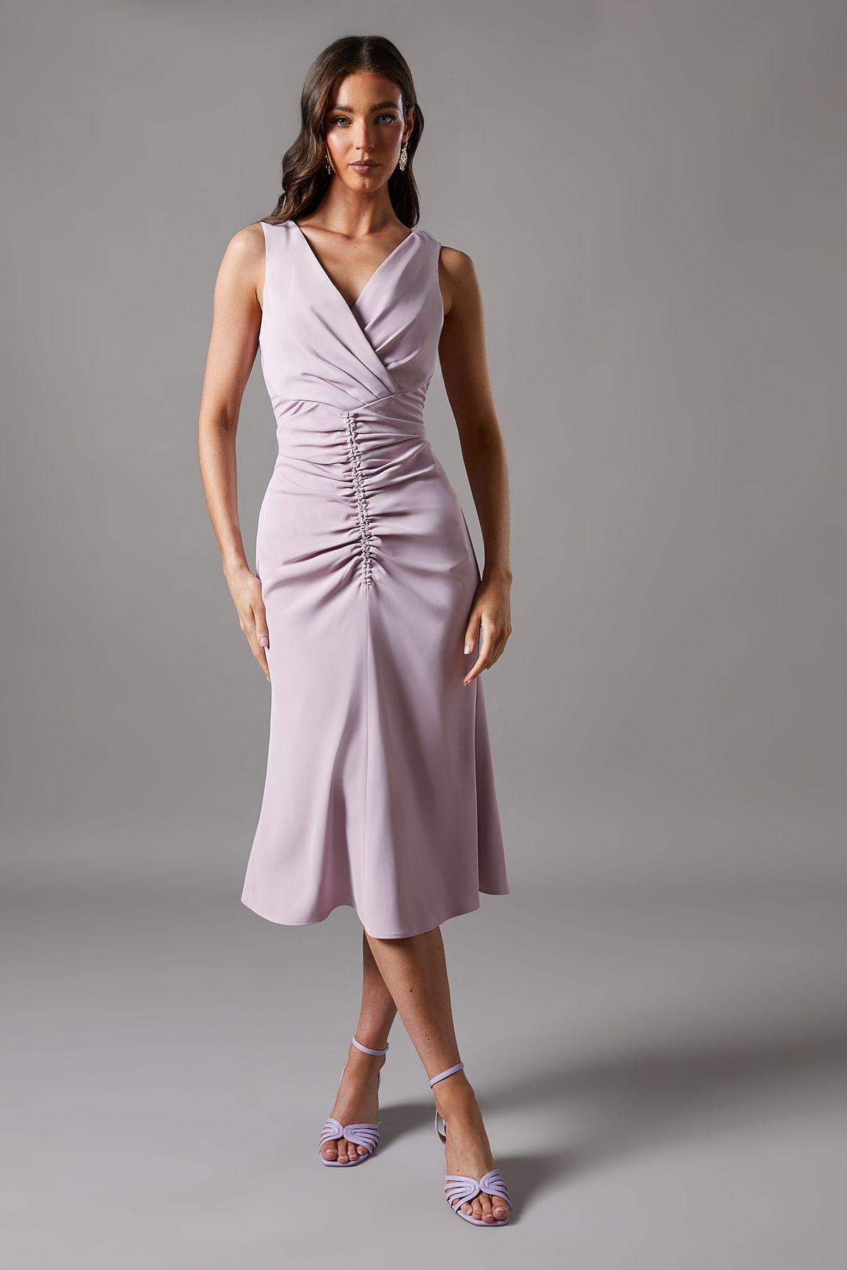 Ruched Vee Dress by COAST