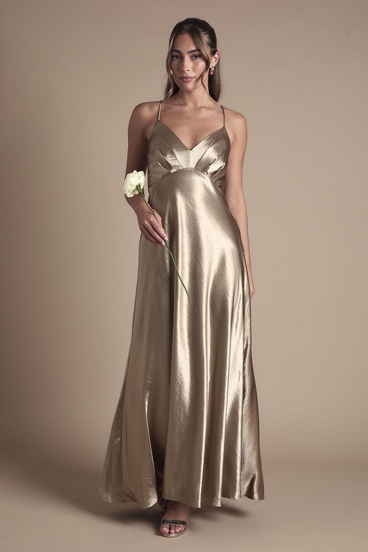 Satin Tie Back Detail Maxi Bridesmaid Dress by COAST