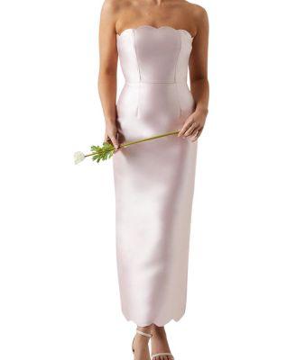 Scallop Twill Column Bridesmaids Dress by COAST