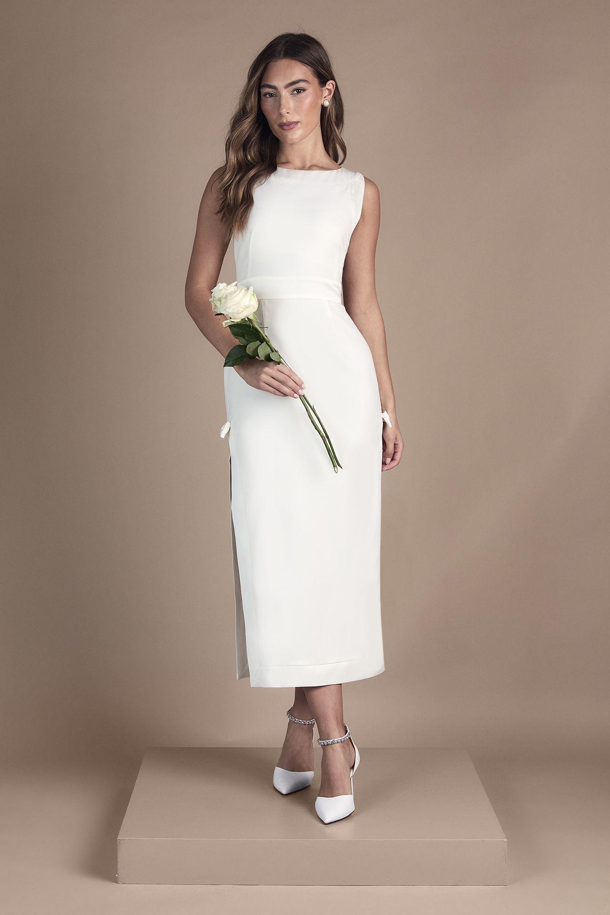 Slash Neck Midaxi Wedding Dress by COAST