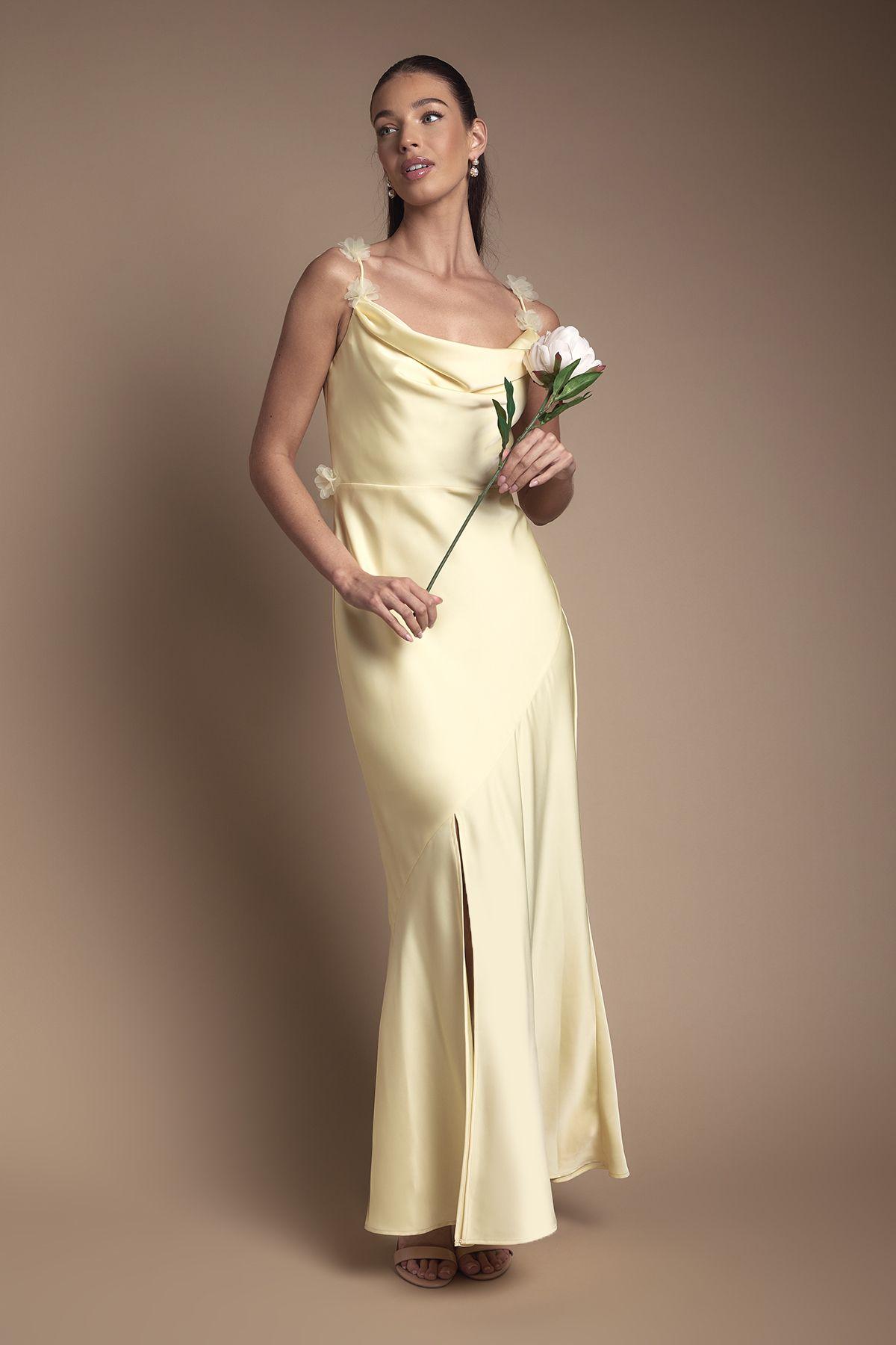 Strappy Cowl Maxi with Floral Detail Bridesmaid Dress by COAST