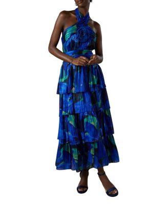 Tiered Halter Tie Neck Maxi Dress by COAST
