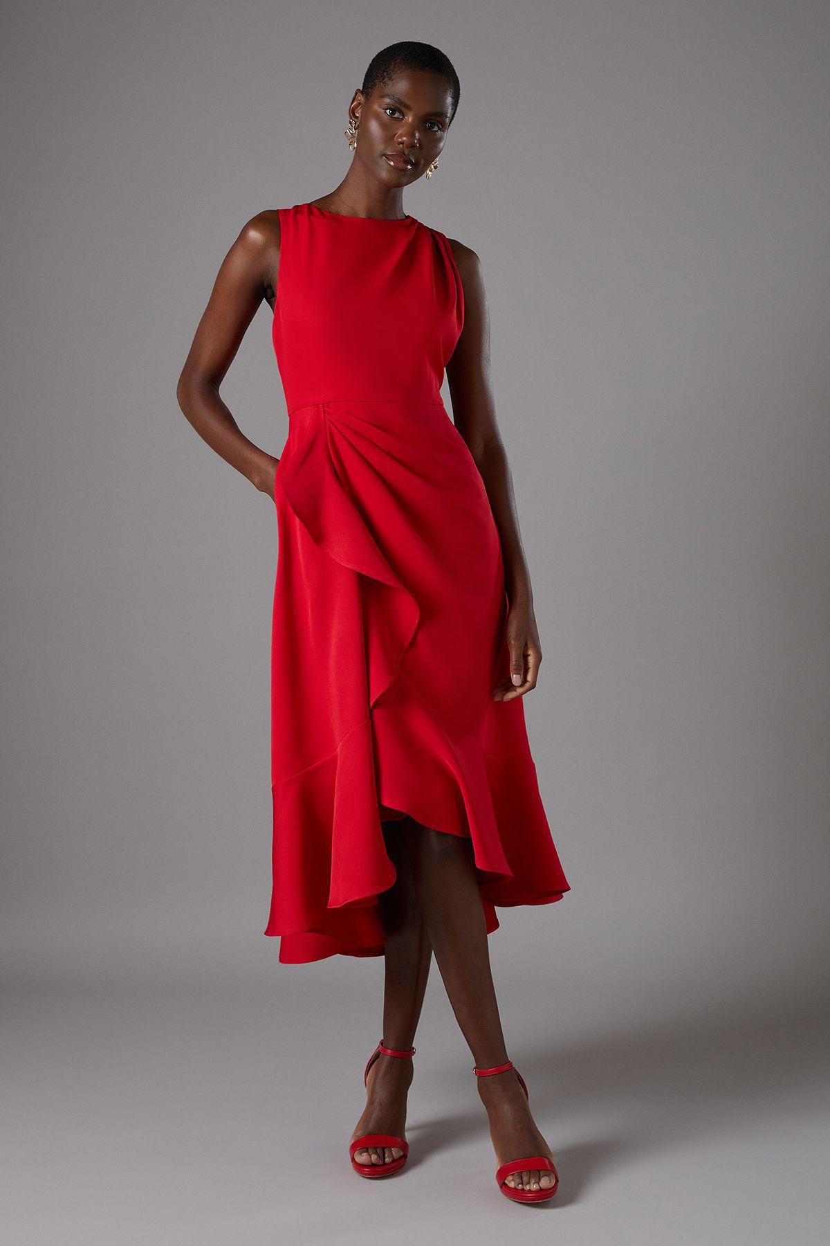 Waterfall Crepe Midi Dress by COAST